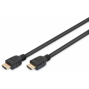 Digitus kabel HDMI - HDMI, M/M, 2.1 Ultra High Speed s Ethernetem, zlacené konektory, 3m, černá - AK-330124-030-S