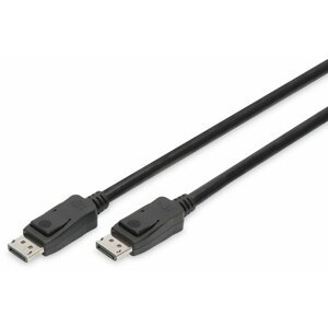 Digitus kabel DisplayPort, M/M, se západkou, 1m, černá - AK-340106-010-S