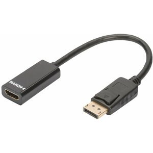 Digitus adaptér DisplayPort - HDMI, M/F, 15cm, černá - AK-340400-001-S