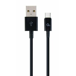 Gembird kabel CABLEXPERT USB-A - USB-C, M/M, 1m, černá - CC-USB2P-AMCM-1M