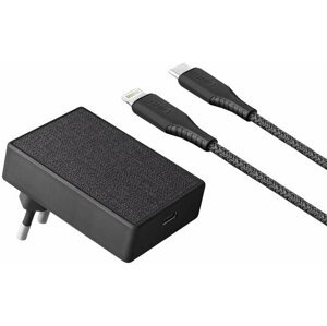 UNIQ nabíječka Votre Slim Kit, 18W + USB-C - Lightning kabel - UNIQ-VOTRESLBUN(EU)-BLK