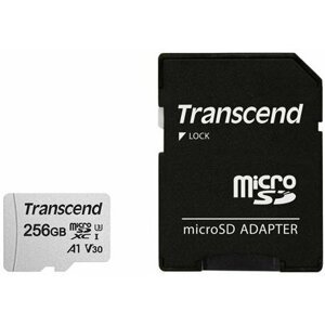 Transcend SDXC 300S 256GB UHS-I U3 A1 + SD adaptér - TS256GUSD300S-A
