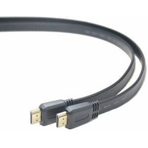 PremiumCord kabel HDMI, M/M, High Speed + Ethernet, plochý, zlacené konektory, 1.5m, černá - kphdmep015