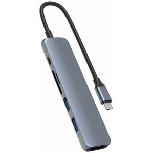 HYPERDRIVE BAR 6v1 USB-C Hub pro iPad Pro, MacBook Pro/Air, šedá - HY-HD22E-GRAY