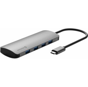 SWISSTEN USB-C hub 4v1, 4x USB 3.0, hliník - 44040101