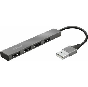 Trust mini USB hub Halyx, 4xUSB 2.0, hliník - 23786