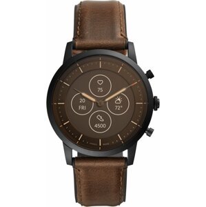 Fossil FTW7008 Hybrid Watch, M Dark Brown Leather - FTW7008