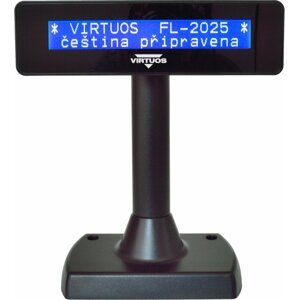Virtuos FL-2025MB - LCD zákaznicky displej, 2x20, serial (RS-232), černá - EJG0006