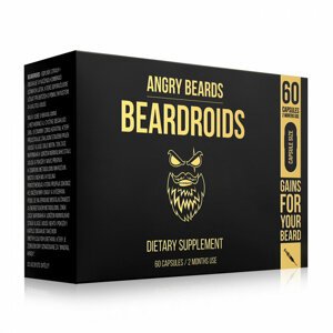 Vitamíny Angry Beards Beardroids, pro růst vousů,kapsle, 60 ks - 0752993127324