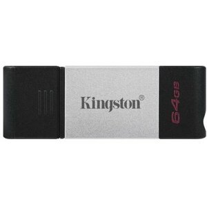 Kingston DataTraveler 80 - 64GB, černá/stříbrná - DT80/64GB
