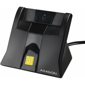 AXAGON CRE-SM4 USB Smart card StandReader (eObčanka), černá - CRE-SM4