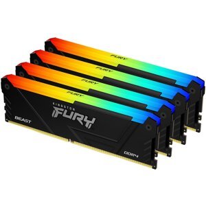 Kingston Fury Beast RGB 128GB (4x32GB) DDR4 2666 CL16 - KF426C16BB2AK4/128