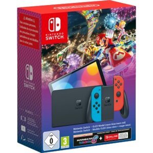 Nintendo Switch – OLED Model + Mario Kart 8: Deluxe Edition + 3 měsíce Nintendo Switch Online - NSH084