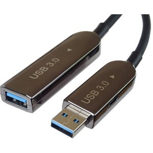 PremiumCord USB3.0 + 2.0 prodlužovací optický AOC kabel A/Male - A/Female 30m - ku3fiber30