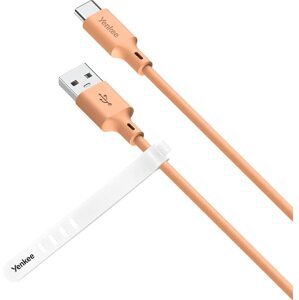 YENKEE kabel YCU 315 OE SILIC USB-A - USB-C, USB 2.0, 1.5m, oranžová - 37000043