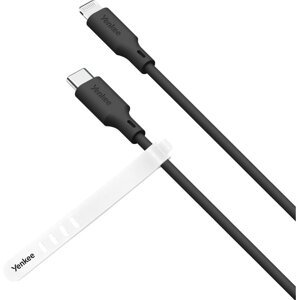 YENKEE kabel YCU 635 BK SILIC USB-C - Lightning, MFi, 1.5m, černá - 37000047