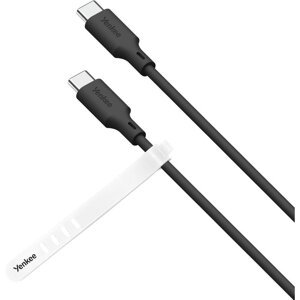 YENKEE kabel YCU C115 BK SILIC USB-C, 1.5m, černá - 37000049