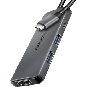 AXAGON multifunkční HUB 5v1 USB 5Gbps hub, 2x USB-A, USB-C, HDMI 8k/30Hz, PD 100W, kabel USB-C 15cm - HMC-5H8K