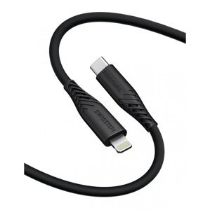 SWISSTEN datový kabel soft silicone USB-C - Lightning, 60W, 1.5m, černá - 71534010