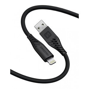SWISSTEN datový kabel soft silicone USB-A - Lightning, 60W, 1.5m, černá - 71533010