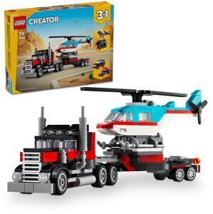 LEGO® Creator 31146 Náklaďák s plochou korbou a helikoptéra - 31146