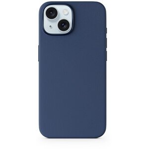 EPICO kožený zadní kryt Mag+ pro iPhone 15, modrá - 81110131600001