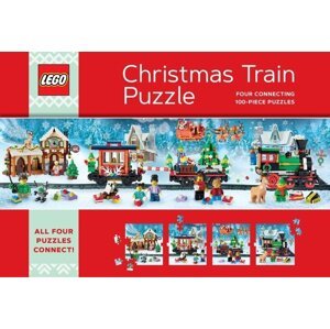 Puzzle Chronicle books - LEGO® Vánoční puzzle vlak, 4x100 dílků - CHB2133