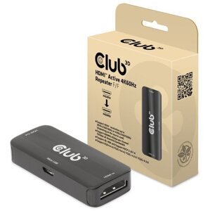 Club3D adaptér / repeater aktivní HDMI 4K@60Hz (F/F), černá - CAC-1307