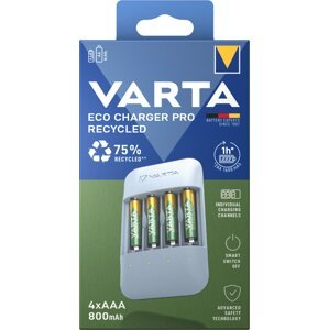 VARTA nabíječka Eco Charger Pro Recycled, včetně 4xAAA 800 mAh Recycled - 57683101131