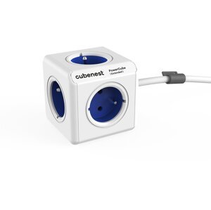 Cubenest PowerCube Extended prodlužovací přívod 1,5 m - 5ti zásuvka, modrá - 6974699971252