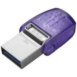 Kingston DataTraveler microDuo 3C, 64GB, fialová - DTDUO3CG3/64GB