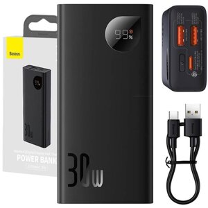 Baseus powerbanka Adaman2, 2x USB-A, USB-C, 30W, 10000mAh, černá - PPAD040101