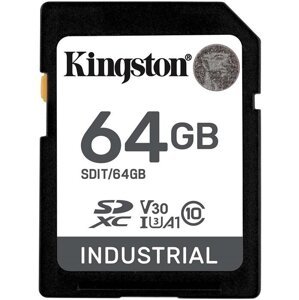 Kingston Industrial Secure Digital (SDHC), 64GB, černá - SDIT/64GB
