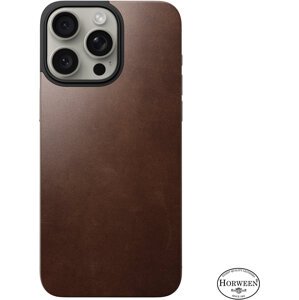 Nomad kožený ochranný kryt Magnetic Horween pro Apple iPhone 15 Pro Max, hnědá - NM01603085