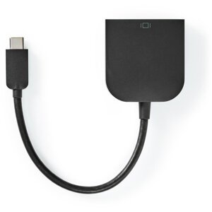 Nedis adaptér USB-C - DVI-D 24+1 (M/F), 1080p, 20cm, černá - CCGP64552BK02
