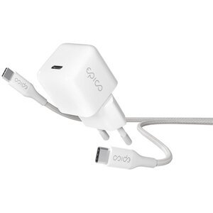 EPICO síťová nabíječka GaN, USB-C, 30W, bílá + USB-C kabel, 1.2m - 9915101100178