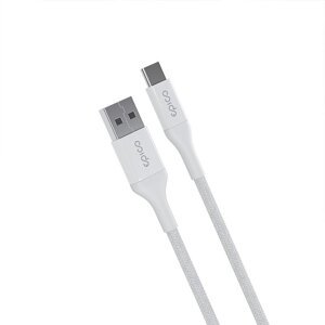 EPICO nabíjecí kabel USB-A - USB-C, opletený, 1.2m, bílá - 9915141100004