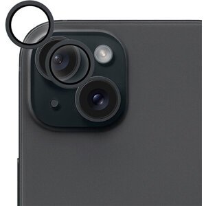 EPICO hliníkové tvrzené sklo na čočky fotoaparátu pro Apple iPhone 15 / 15 Plus, černá - 81112151300012