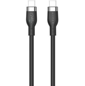 Hyper® nabíjecí kabel Silicone USB-C, 240W, 1m, černá - HY-HJ4001BKGL