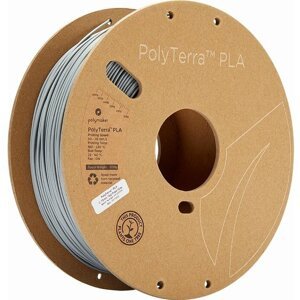 Polymaker tisková struna (filament), PolyTerra PLA, 1,75mm, 1kg, šedá - PM70824
