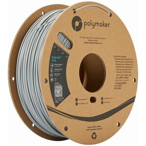 Polymaker tisková struna (filament), PolyLite PLA, 1,75mm, 1kg, šedá - PA02003