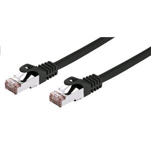 C-TECH kabel patchcord Cat6, FTP, 0.25m, černá - CB-PP6F-025BK