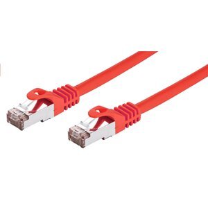 C-TECH kabel patchcord Cat6, FTP, 1m, červená - CB-PP6F-1R