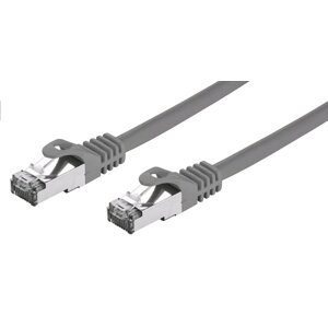 C-TECH kabel patchcord Cat7, S/FTP, 0.25m, šedá - CB-PP7-025