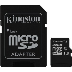 Kingston Micro SDHC 32GB Class 10 + adaptér - SDC10/32GB