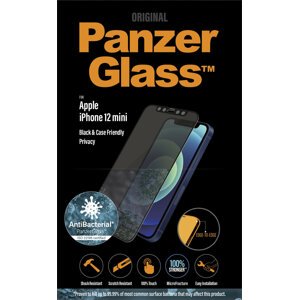 PanzerGlass ochranné sklo Edge-to-Edge Privacy pro Apple iPhone 12 Mini 5.4", 0.4mm, černá - P2710