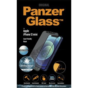PanzerGlass ochranné sklo Edge-to-Edge pro iPhone 12 mini, antibakteriální, Anti-Glare, 0.4mm, černá - 2719