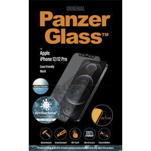 PanzerGlass ochranné sklo Edge-to-Edge pro iPhone 12/12 Pro, antibakteriální, Anti-Glare, 0.4mm - 2720