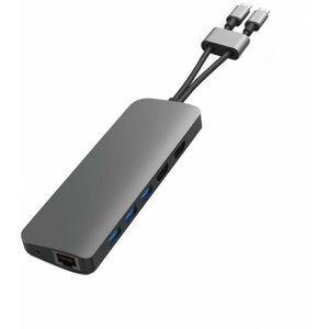 HyperDrive VIPER 10 ve 2 USB-C Hub, šedá - HY-HD392-GRAY