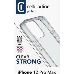 Cellularline zadní kryt Clear Duo pro Apple iPhone 12 Pro Max, s ochranným rámečkem, čirá - CLEARDUOIPH12PRMT
